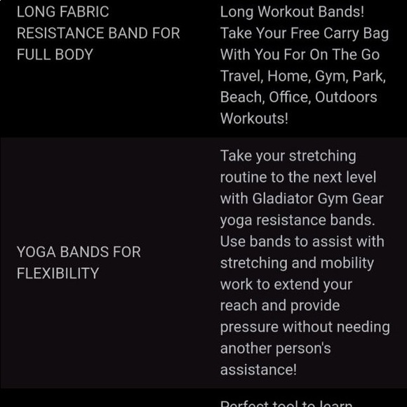 Gladiator gym gear resistance bands Yoga - Picture 6 of 6